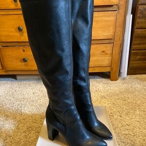 Franco Sarto Tall Leather Zip Boots